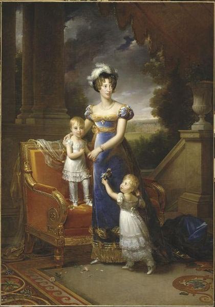 Portrait of la duchesse de Berry et ses enfants